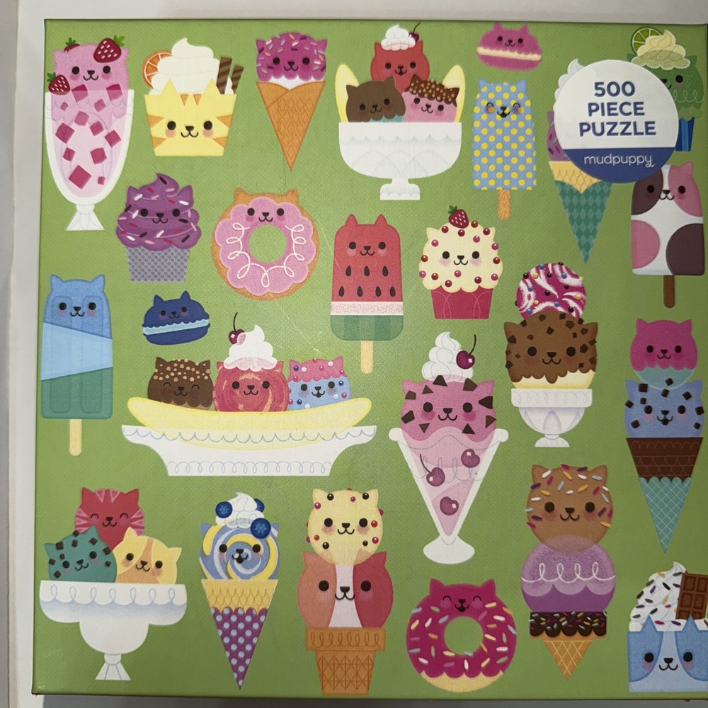 Cat Cafe 500 Piece Puzzle by Galison Mudpuppy