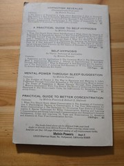 Lot of 2~Hypnotism Revealed and Advanced Techniques of Hypnosis by Melvin Powers
