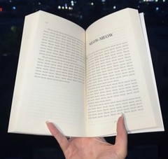 Meow Book for Cats – A Novel w/ only the word Meow, 345 pgs, by Sam Austen