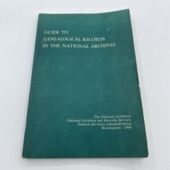 Vintage Guide to Genealogical Records in the National Archives 1964 GSA