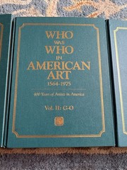 3 Volume Set Who was Who in American Art 1564 – 1975 Falk (1999) Hardcover Book