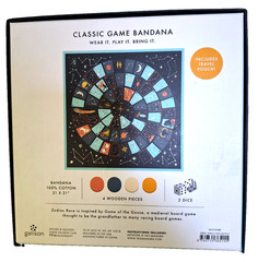 Galison Zodiac Race Classic Game Bandana 100% Cotton, Multicolor New In Box
