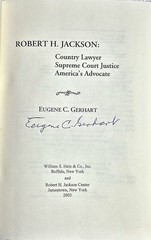 Robert H. Jackson • Country Lawyer • (Gerhart•2003•Signed) • Supreme Court Bio