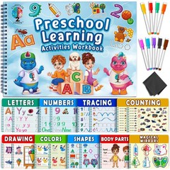 Preschool Activity Workbook for Kids 3-5 – 32 Montessori Learning Activities, Ma