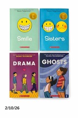 Raina Telgemeier 4 Book Paperback Set Smile Sisters Drama Ghosts Graphic Novels