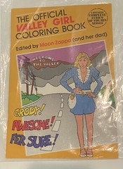 MINT! The Official Valley Girl Coloring Book (1982) Moon Zappa and dad Frank