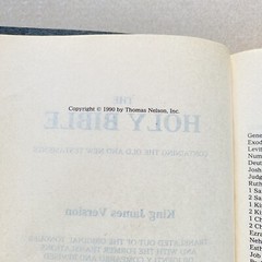 🔥1990, Nelson Regency Holy Bible King James Version Giant Print Red Letter