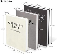 Luxury Linen Decorative Books Set of 3 – Minimalist Home Decor for Elegance