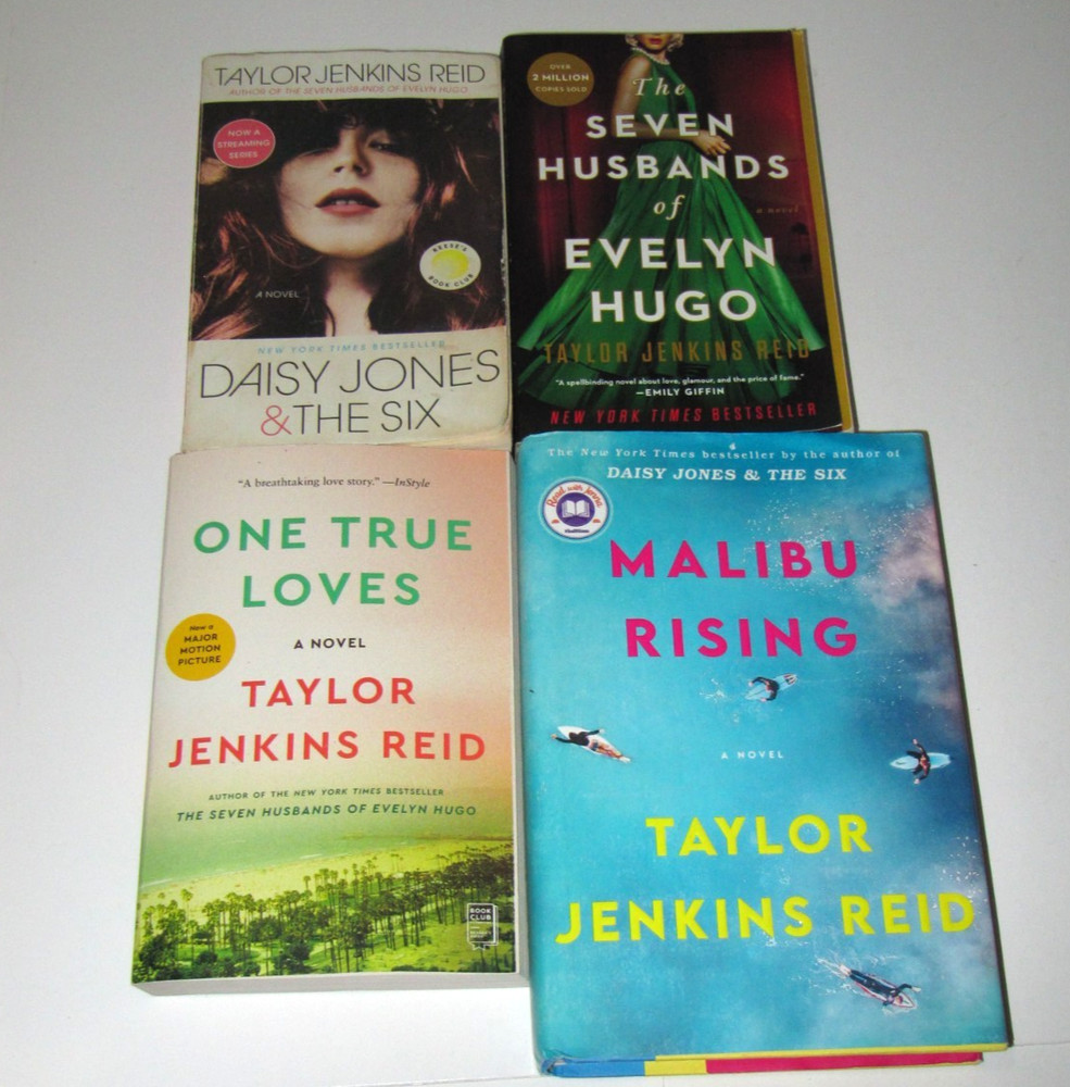 Lot of 4 Taylor Jenkins Reid books TPB/HB Evelyn Hugo Daisy Jones Malibu Rising