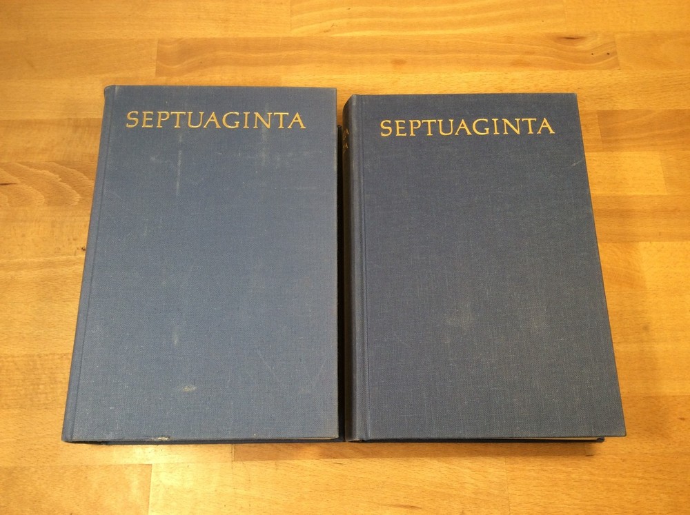 SEPTUAGINTA Volumes 1 and 2, Alfred Rahlfs Vintage 1971 Hardcovers