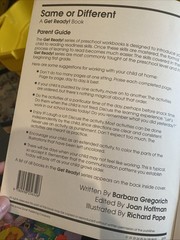 Same Or Different: Barbara Gregorich (1996, School Zone Publishing) Home School