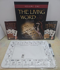 The Living Word in 3D Volume 1 Genesis Hebrew Letters Learning Cards Books