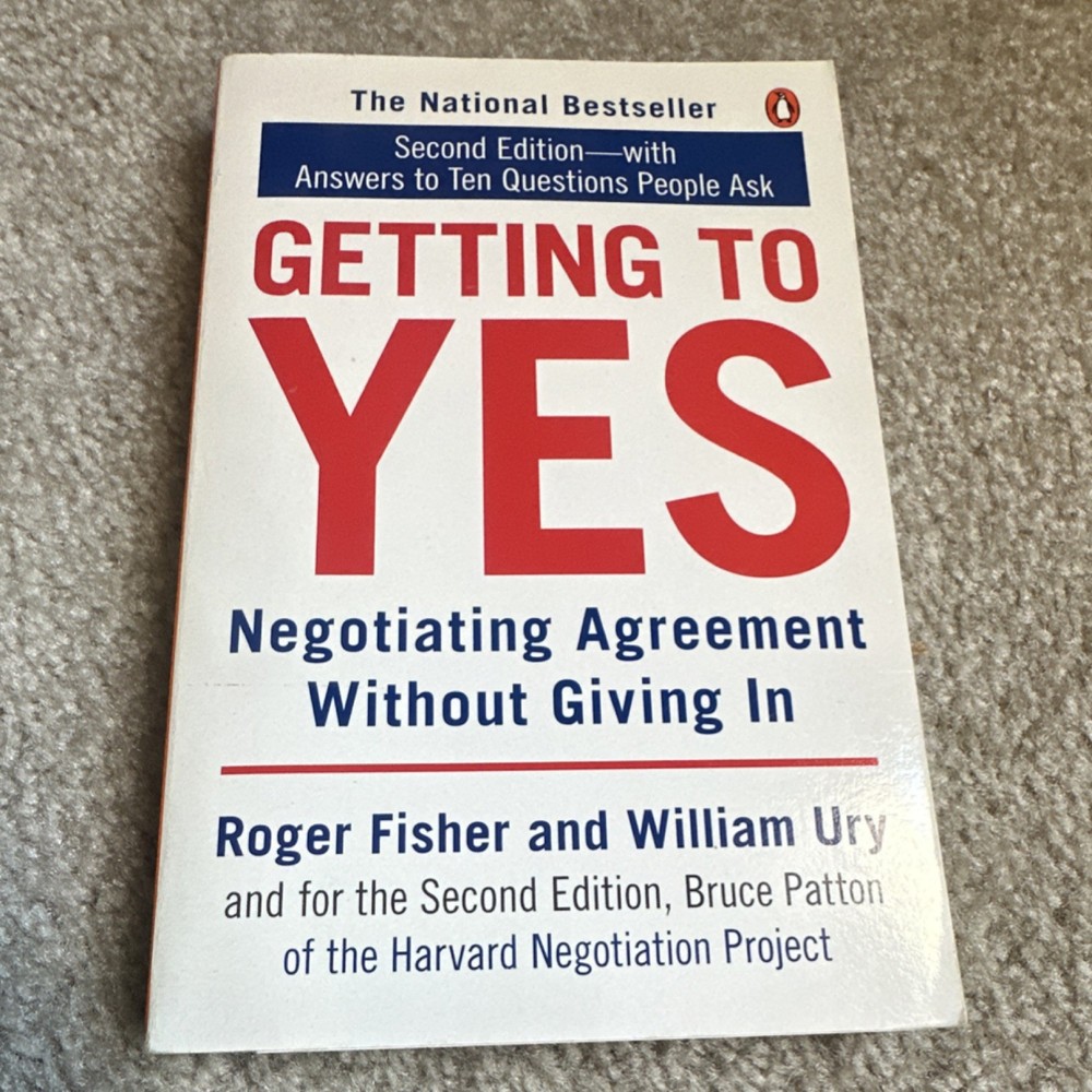 Roger Fisher Getting to Yes Paperback Second Edition Nonfiction Business