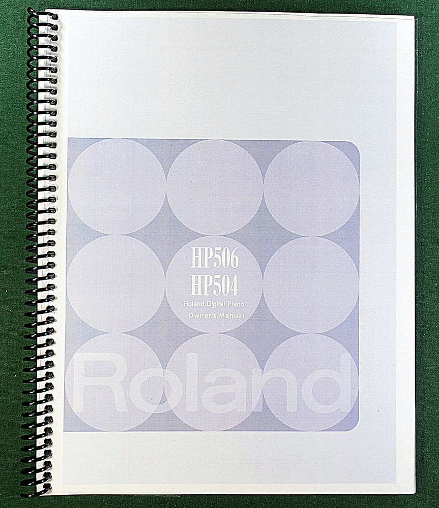 Roland HP506 HP504 Owner’s Instruction Manual: 72 Pages & Protective Covers!