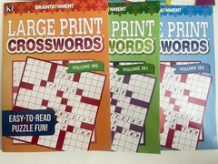 Lot 6 Kappa Large Print Crossword Books Braintainment NEW Free Ship NEW