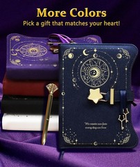 Inspirational Faux Leather Diary with Lock & Pen – 360 Pages of Dreams