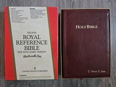 1983 Nelson NKJV Red Letter Bonded Leather Imperial Reference Bible Gilded 745BG