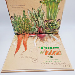 Signed 1st Ed Book TOPS AND BOTTOMS by Janet Stevens HBDJ To Nancy Autographed