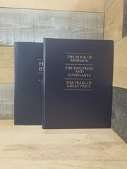 Extra Large Print 8.5 x 11 LDS Scriptures Blue Bible And Triple Combination