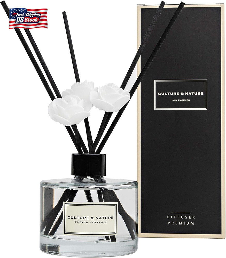 CULTURE & NATURE Reed Diffuser Set 6.7Oz (200Ml) French Lavender Scented Diffuse