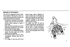 1983 Honda ATC70 Owner’s Manual 64 Pages