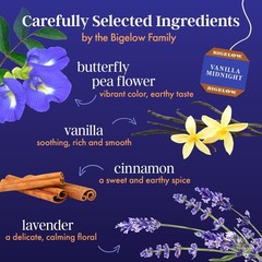 Bigelow Butterfly Pea Flower Vanilla Midnight Herbal Tea Tea Bags 18 Count