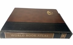 The World Book Atlas 1971 Hard Cover Maps Populations Moon Photos 392 Pages