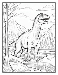 „Cute Dinosaur Coloring Book – Perfect Gift for Kids Who Love Dinosaurs”