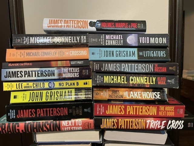 Mystery books by different authors