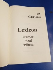 Cepher Lexicon: Names and Places (2nd Edition)