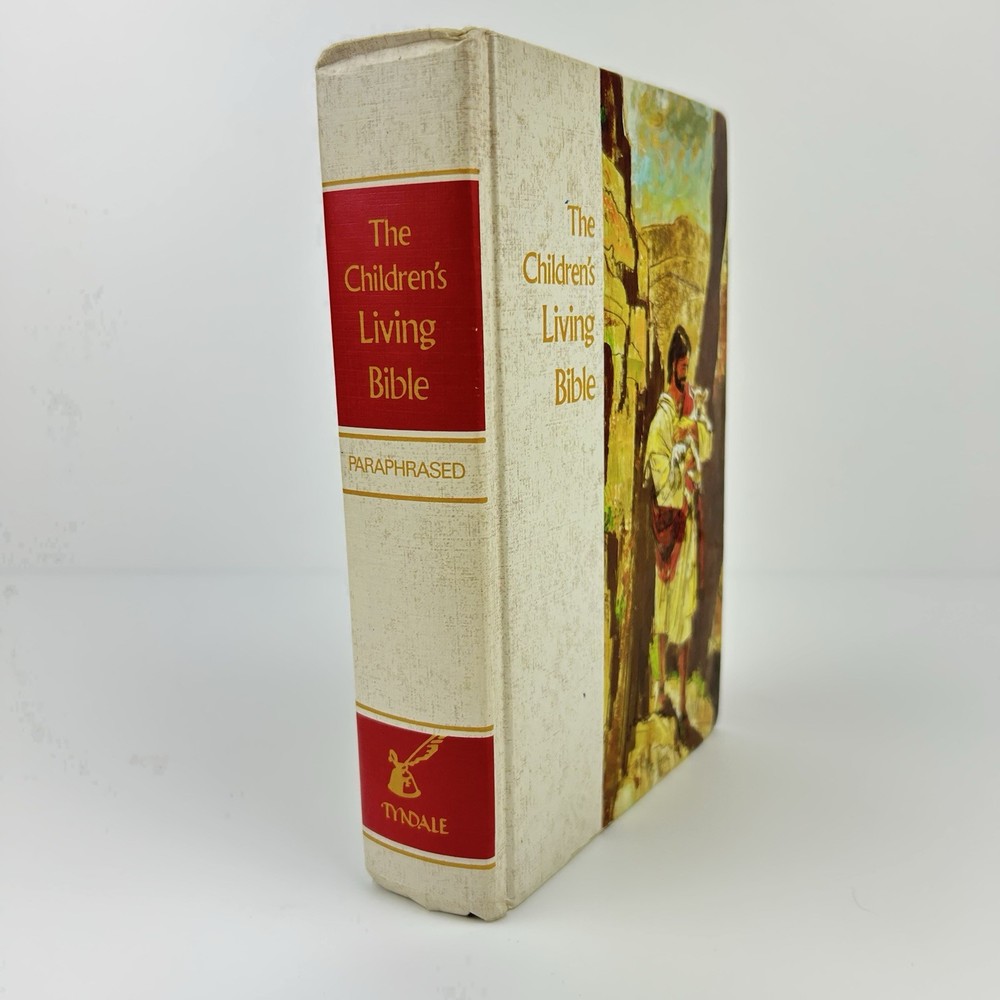 VINTAGE THE CHILDRENS LIVING BIBLE PARAPHRASED ILUSTRATED In COLOR TYNDALE HC