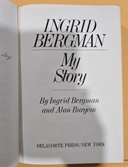 Ingrid Bergman My Story Hardcover 1980 Delacorte Press First Printing
