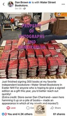 Dan Brown Signed Hardcover Book – Authentic Autograph, Rare Thriller Collectible