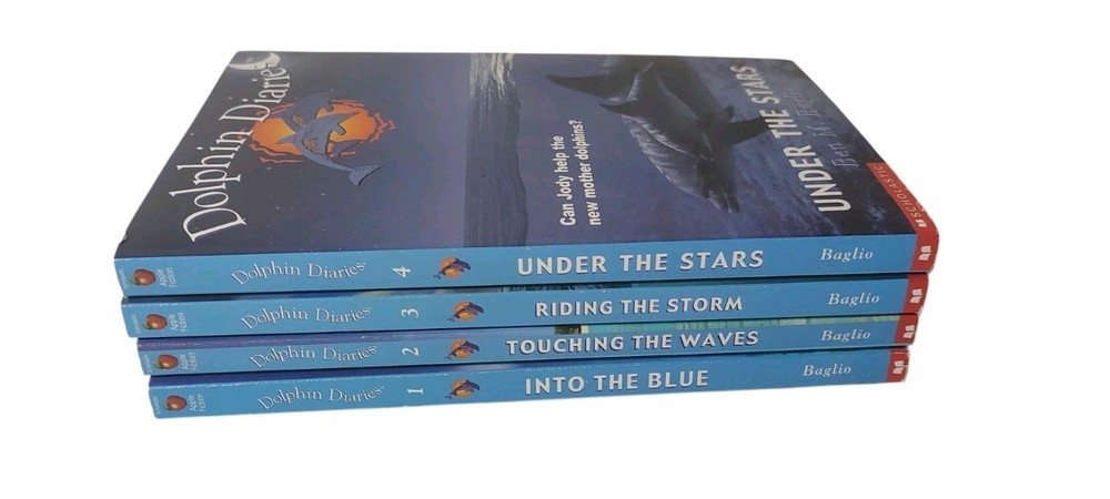 Dolphin Diaries Books Lot Volumes 1 2 3 4 Set Ben Baglio Chapter Elementary Jody