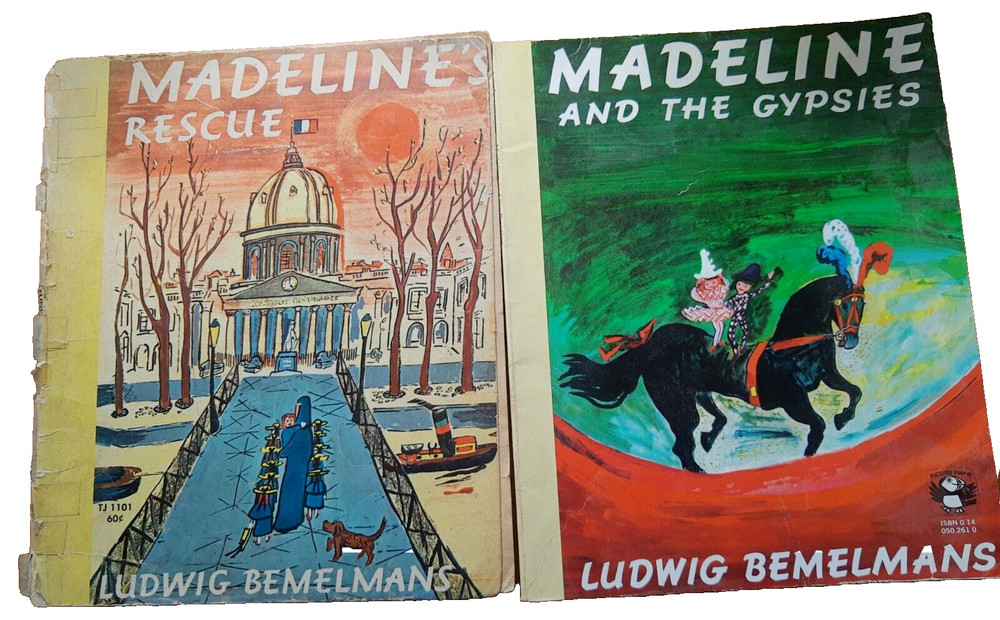 LOT 2 Bemelmans MADELINE and the Gypsies Madeline’s Rescue 1967 Childrens Illust