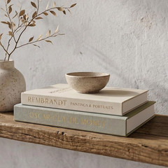 Set of 2 Beautiful Decorative Linen Books – Aesthetic Faux/Fake Books for Modern