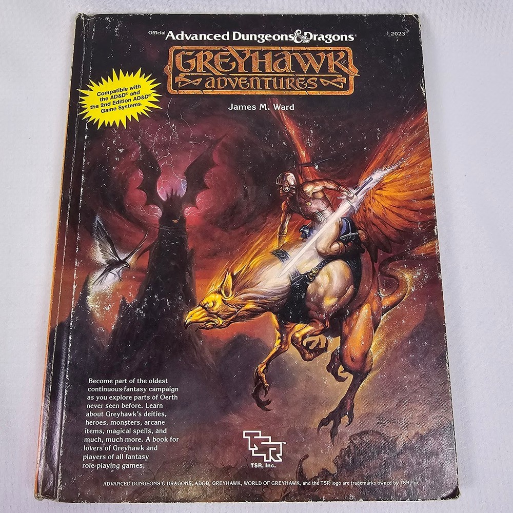 GreyHawk Adventures AD&D #2023 Advanced Dungeons and Dragons 1988 Hardcover