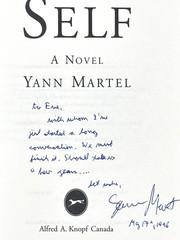 Yann Martel SIGNED Self 1st Edition 1st Printing Hardcover DJ Knopf Canada 1996