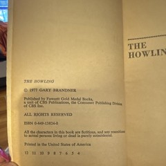 Fawcett Gold Medal The Howling I & II Gary Brandner PB Horror Film/TV 1977