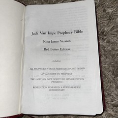 Jack Van Impe Prophecy Bible KJV Limited Edition Red Letter Bible