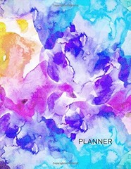 PLANNER: 8.5″ X 11″ DAILY NO DATE UNDATED NON DATED DAILY By Watercolor Daily