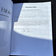 Ethiopian Bible Complete Apocrypha (Annotated) Good condition!