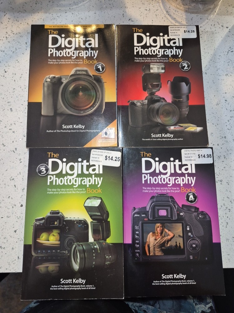 The Digital Photography Book Volume 1-4 (1 2 3 4) Scott Kelby Set of 4 Books
