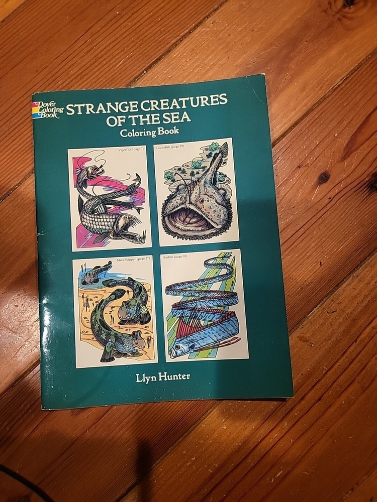 Strange Creatures of the Sea Coloring Book by Llyn Hunter (1991, Trade…