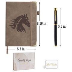 Horse Gifts for Women Girls Leather Journal Notebook 200 Pages A5 Lined with …