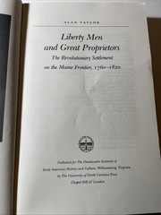 Liberty Men and Great Proprietors by Alan Taylor (Trade Paperback) (X1)