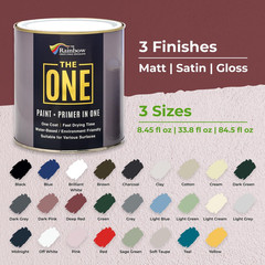All-In-One Paint & Primer – Deep Red Matte, 8.5 Fl Oz/250Ml | 1 Coat Formula | E