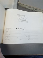 Vtg Yacht Log Book Boating Captains Log Guest Book Leatherette Samuel Ward Bt28