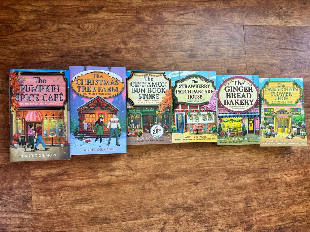 Lot 6 Laurie Gilmore Dream Harbor Books Painted Edges Mostly New (see Desc)