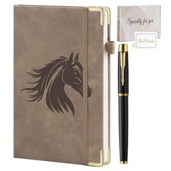 Horse Gifts for Women Girls Leather Journal Notebook 200 Pages A5 Lined with …